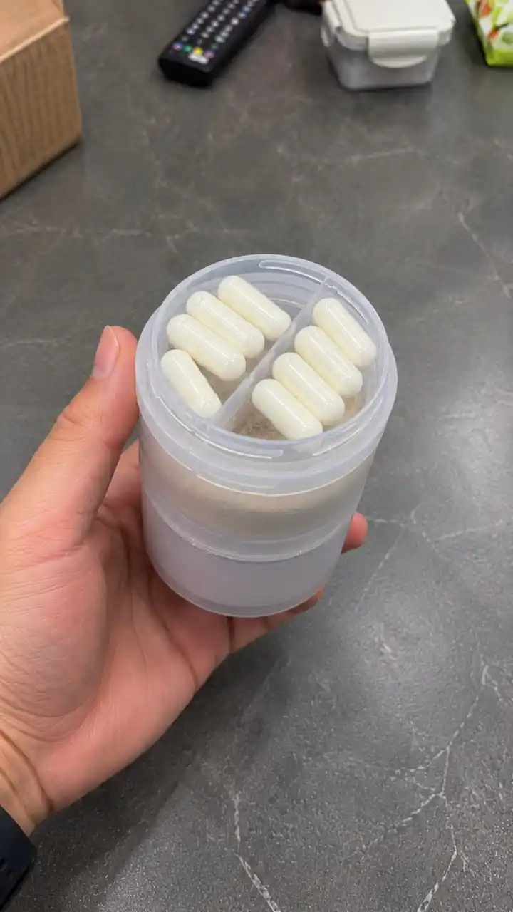 Protein uchun 500 ml shaker, venchik va konteynerlar bilan, kokteyl va sport uchun