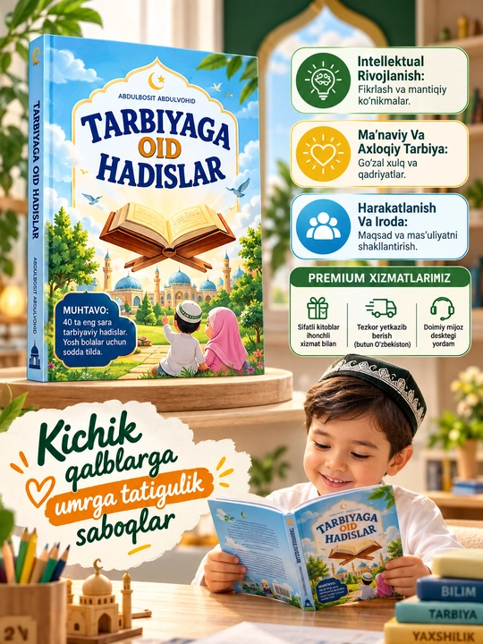 Tarbiyaga oid hadislar — bolalar uchun tarbiyaviy kitob, 40 ta hadis - 
