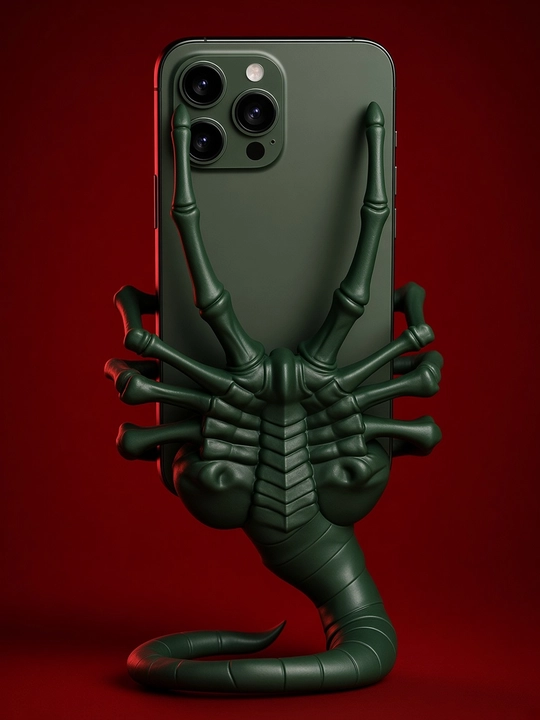Telefon tagligi, smartfon uchun dekorativ holder (botqoq yashil)