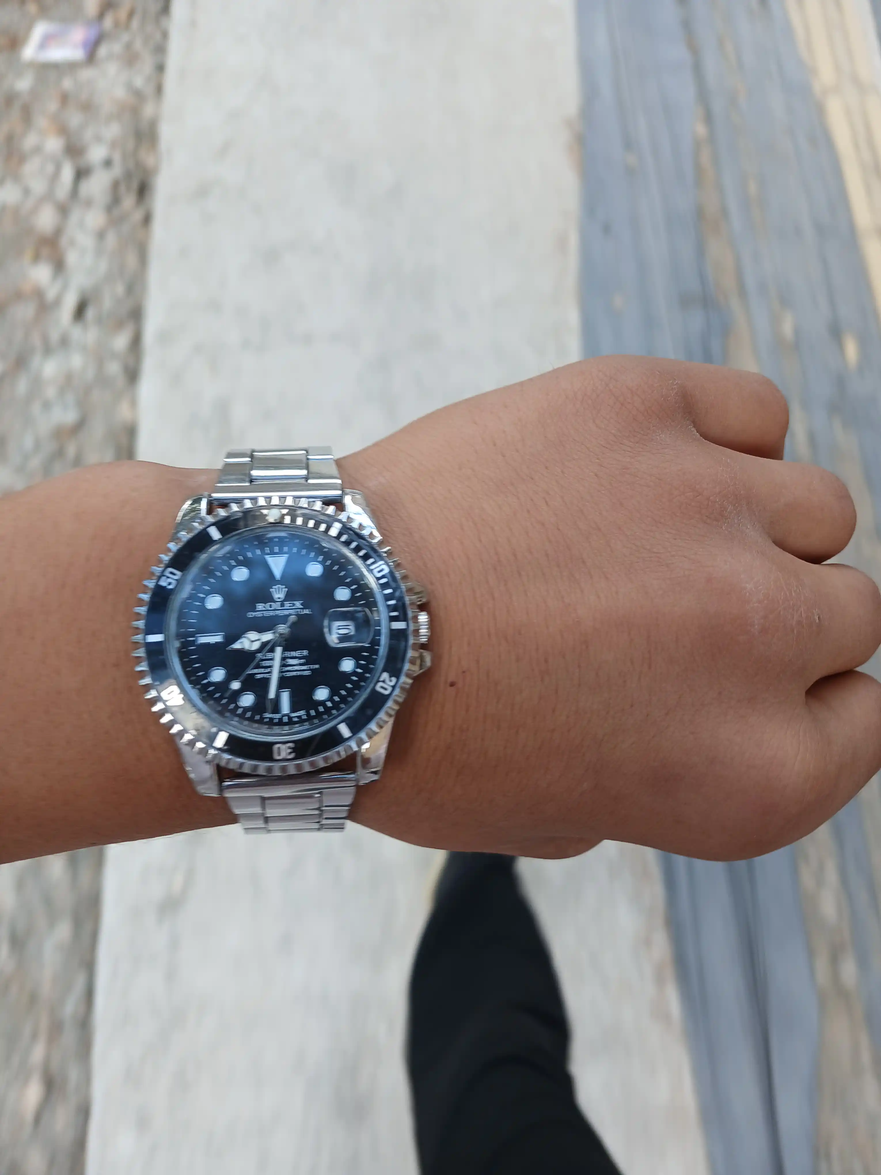 Rolex erkaklar qo‘l soati metall, yashil qora ko‘k rang, sovg‘a qutisi bilan