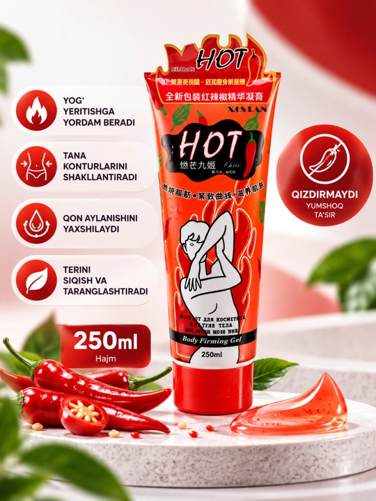 Крем для похудения жиросжигающий Hot Chili Body Gel