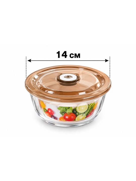 Стеклянная миска с крышкой