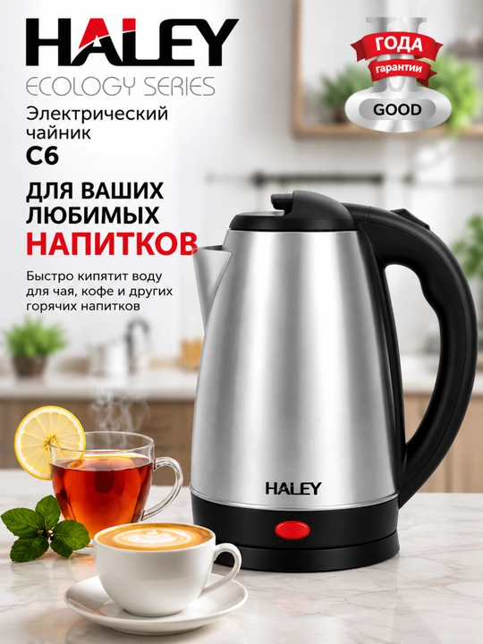 HALEY elektr choynak 2500 Vt, zanglamaydigan po‘lat, tez isitish