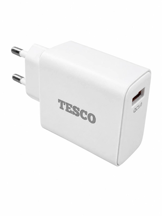 TESCO 20W Быстрое зарядное устройство, QC 3.0, USB-A, с кабелем Micro USB / Type-C