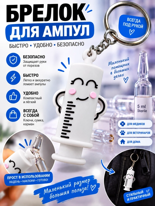 Ampulalarni ochish uchun brelok - har doim qo'l ostida - 