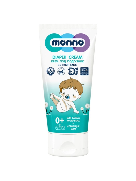 MONNO bolalar taglik osti kremi, Bepanten bilan, 50 ml - 