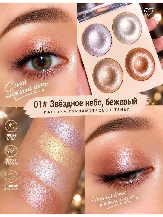 Палетка 4-в-1 хайлайтер VIVID BAKED - 