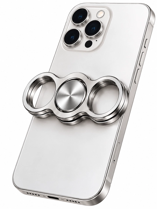 3 halqali MagSafe magnitli telefon ushlagichi, 360°, stend va fidget, iPhone uchun