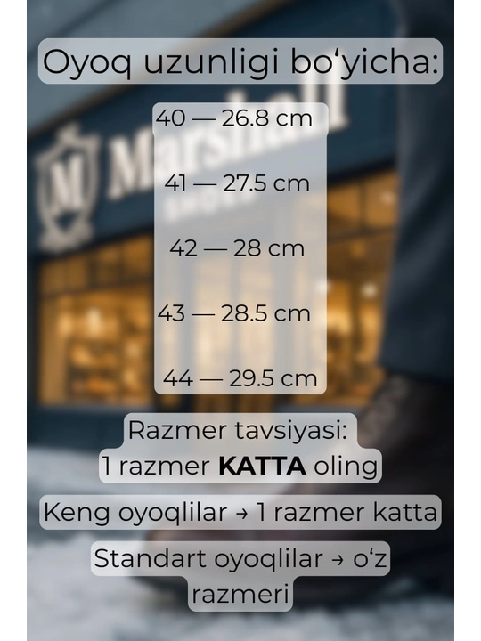 Erkaklar poyabzali, to‘liq tabiiy charmdan