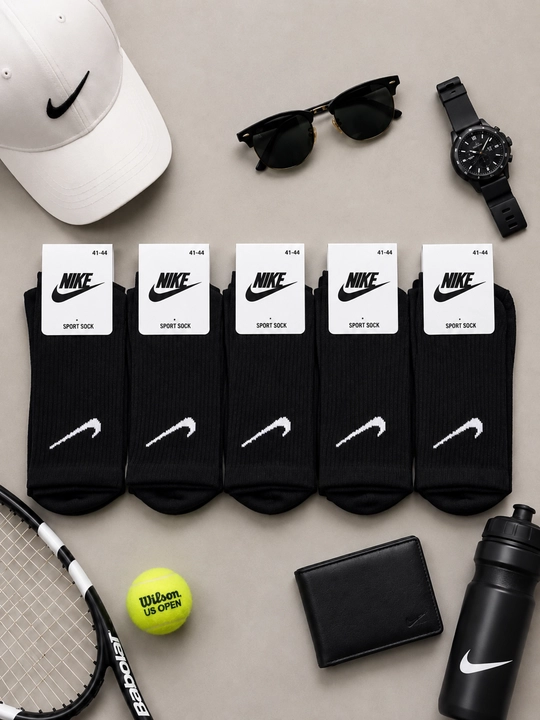 Erkaklar va ayollar sport paypog‘i, uzun paypoq paxtali, Nike paypoq, oq va qora paypoq