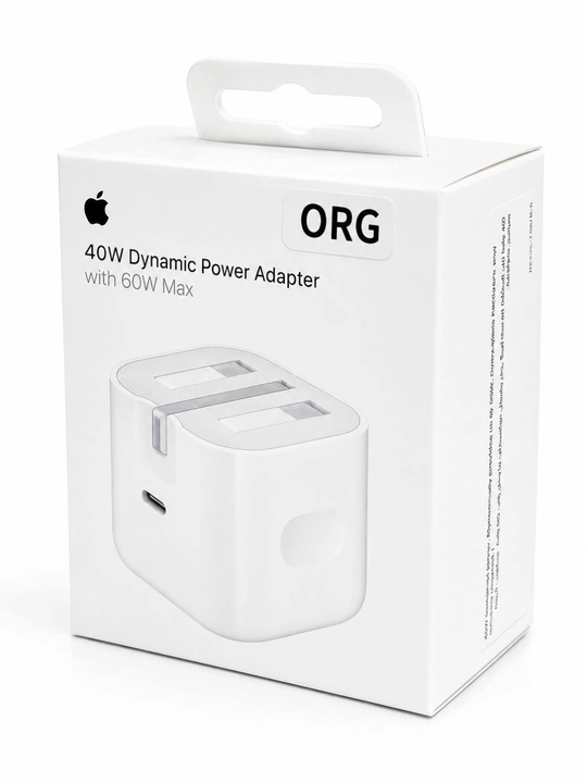 Apple 40W USB-C зарядное устройство для iPhone 15 / 16 / 17 / 18, EU-переходник в подарок