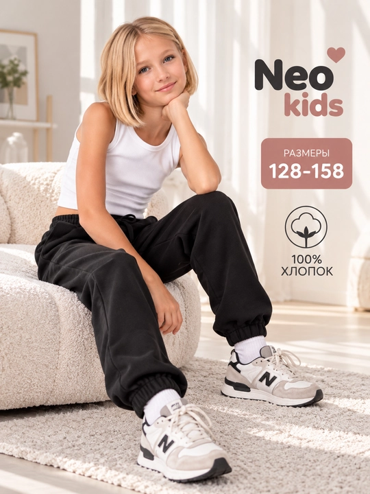 Qizlar shimi, Neo, 100% paxta - 