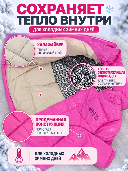 Зимняя куртка для девочки, теплая, с капюшоном, водоотталкивающая, размеры 120–160