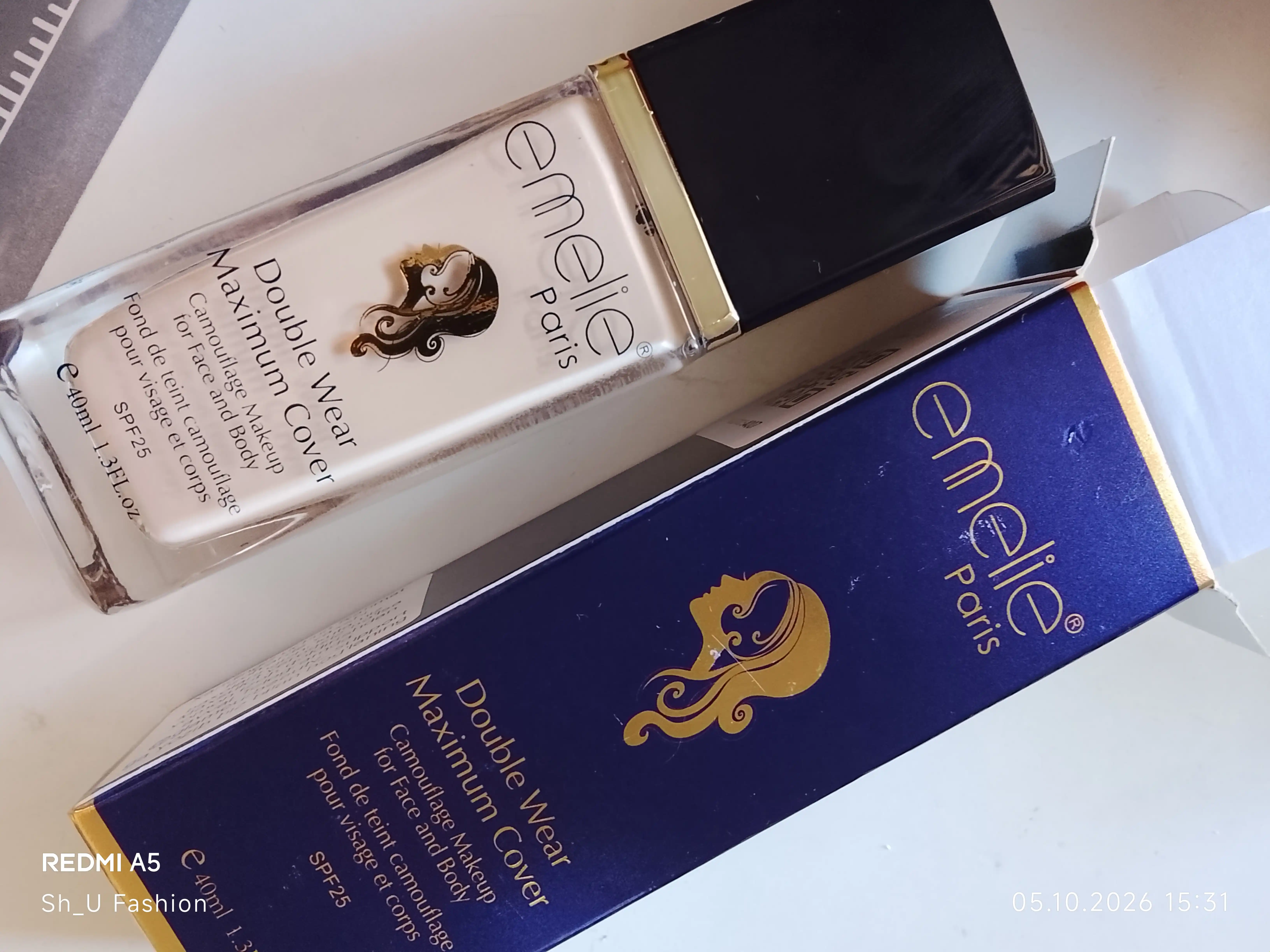 Тональный крем для лица Emelie SPF 25, увлажняющий, матовый тон, 40 мл, E-103