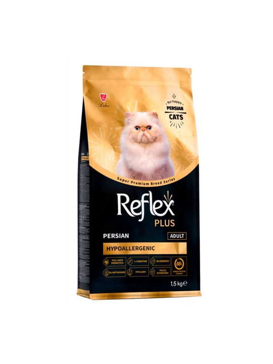 Reflex Plus quruq mushuk ozuqasi, 1,5 kg — zotdor mushuklar uchun maxsus ozuqa