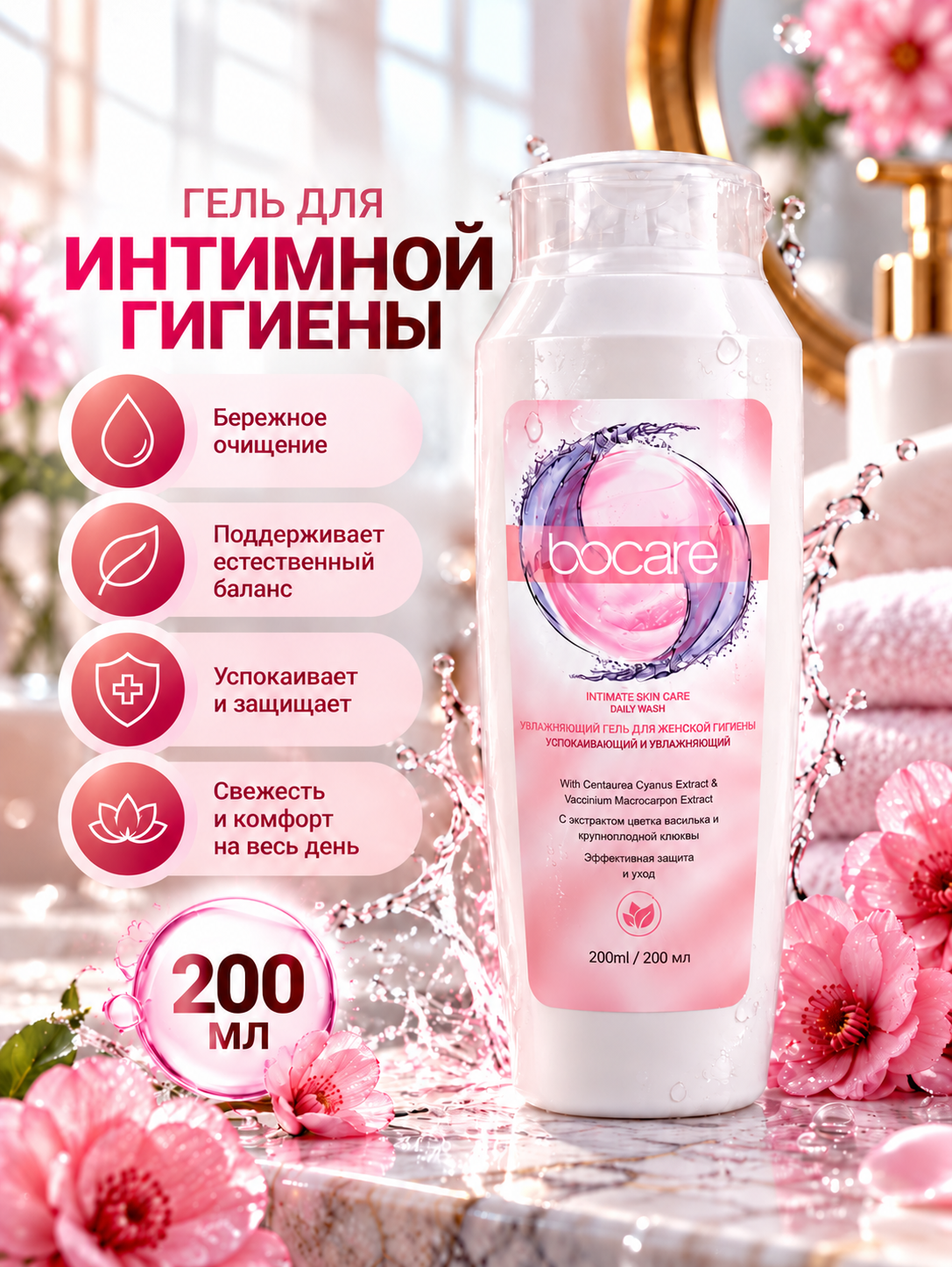 Гель для интимной гигиены для женщин 200 мл - 