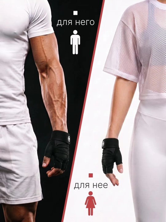 Перчатки спортивные без пальцев, для велосипеда, для тренировок, с гелевой вставкой