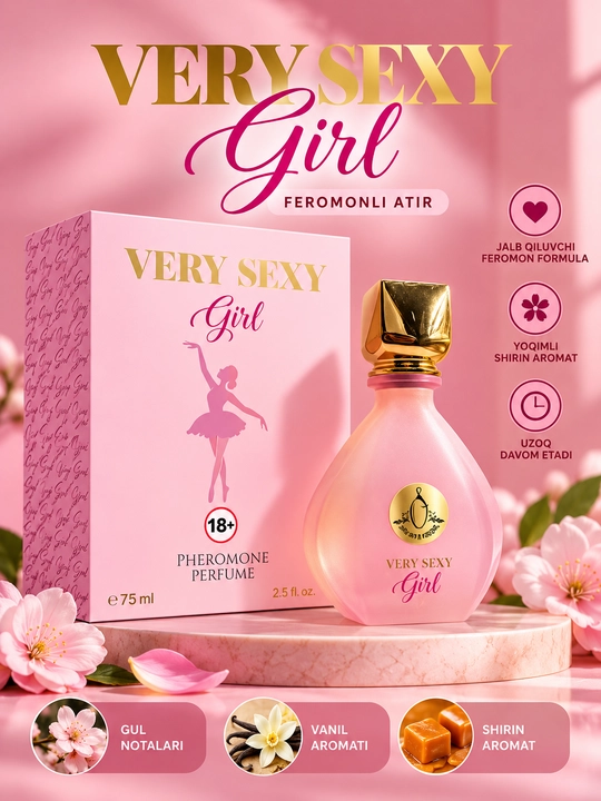 Feromon atirlar, ayollar uchun feramon, feramonli duxi 75 ml