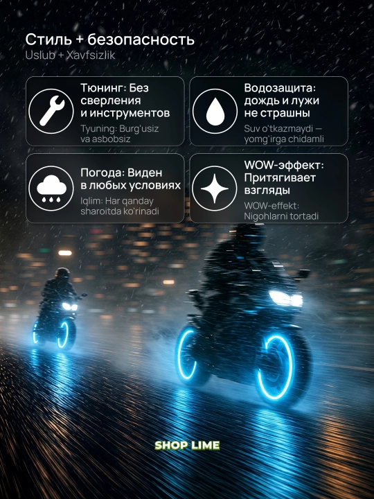 LED g'ildirak yoritgichi