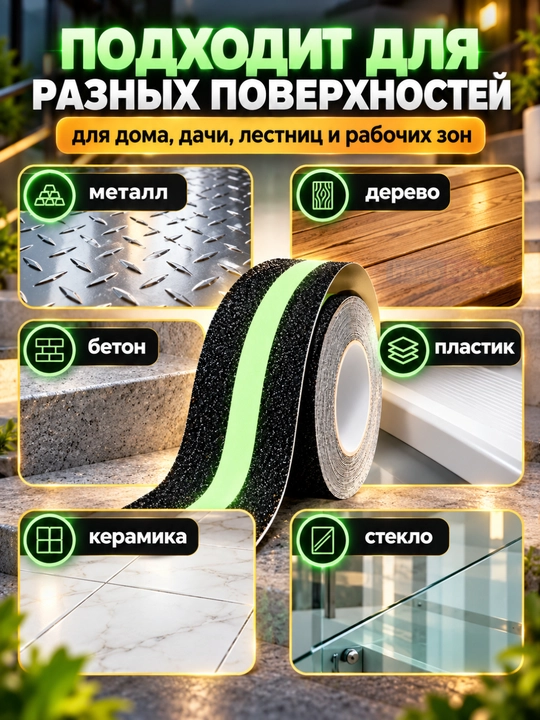 Zinapoyalar va pol uchun 50 m×5 m Anti Slipyorug‘lik beruvchi sirpanishga qarshi