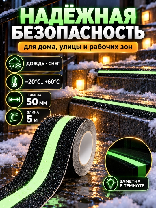 Zinapoyalar va pol uchun 50 m×5 m Anti Slipyorug‘lik beruvchi sirpanishga qarshi