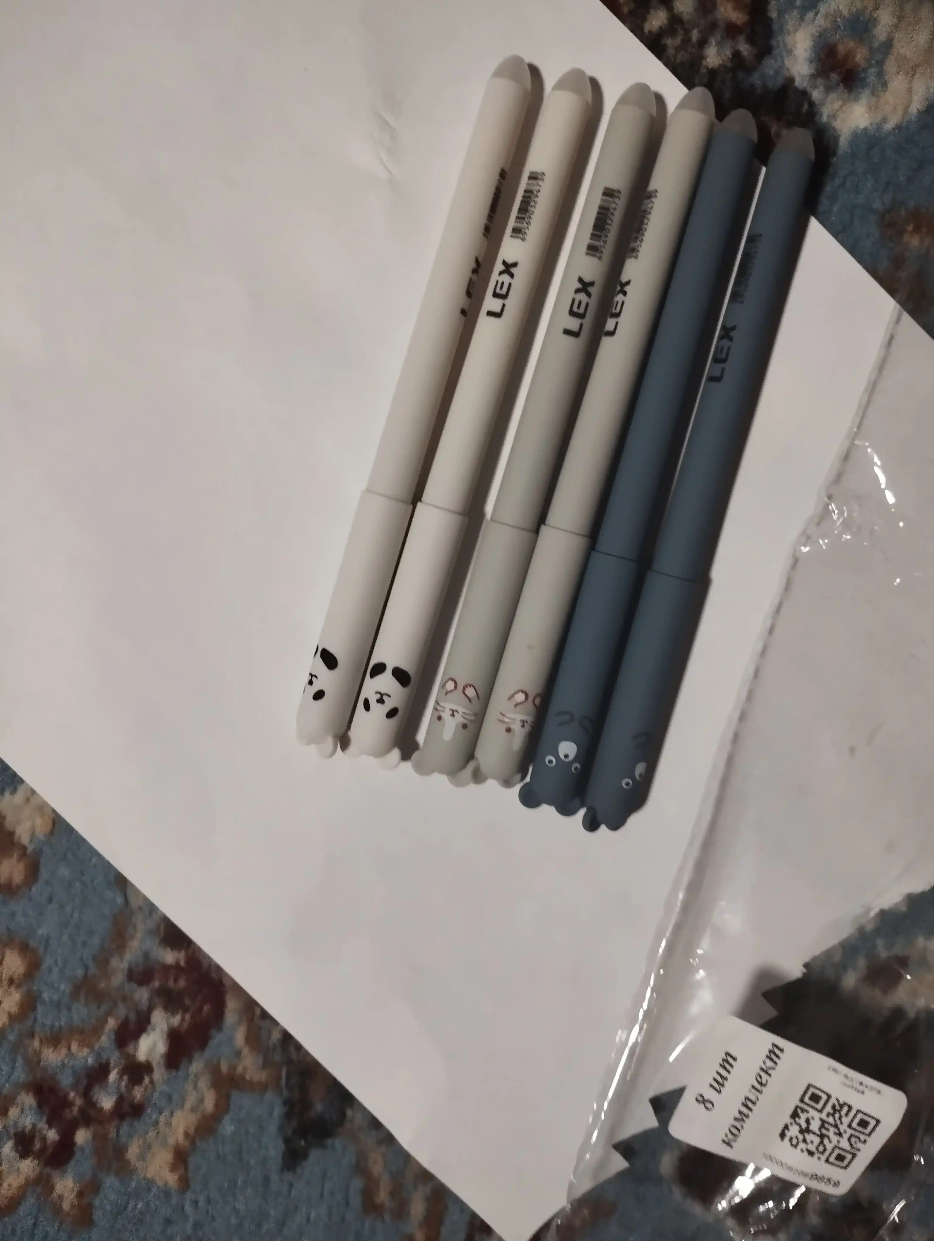 O‘chiriladigan ruchka, o‘chir deb yoz 2, 4, 6 dona