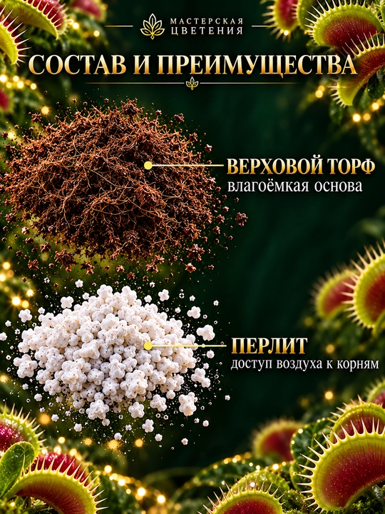 Готовый профессиональный грунт для венериной мухоловки