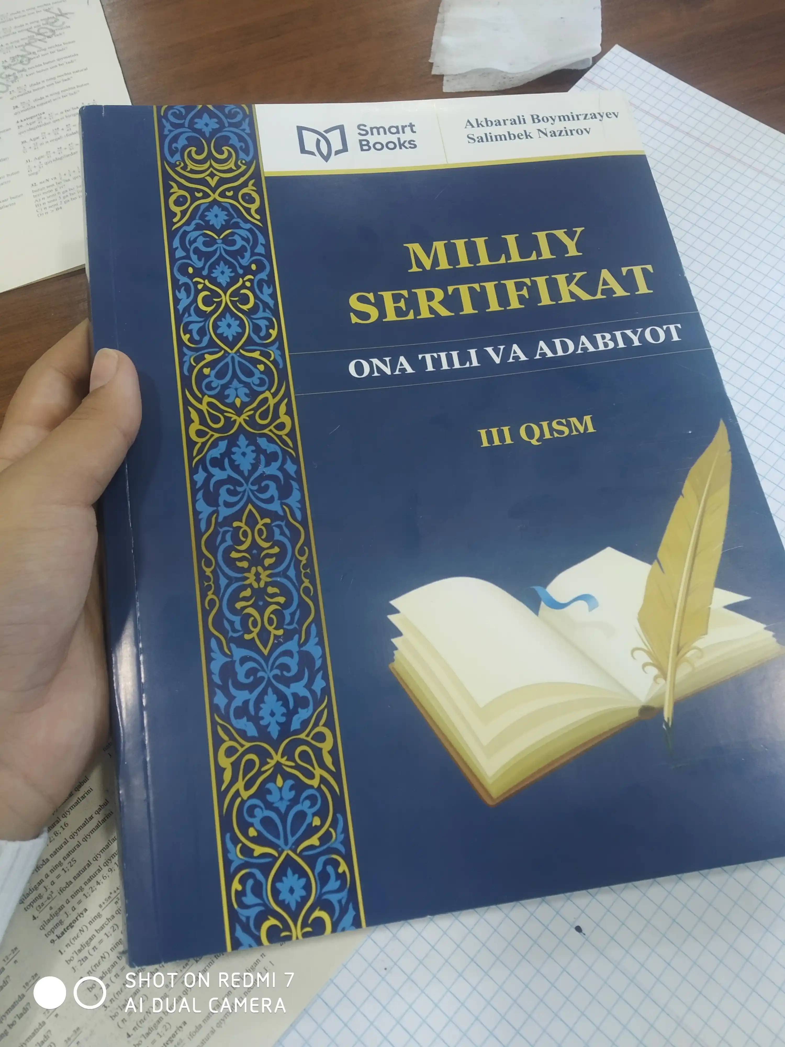 Milliy sertifikat, ona tili va adabiyot,kitobi,akbarali,boymirzayev,3 qism,test,to'plam