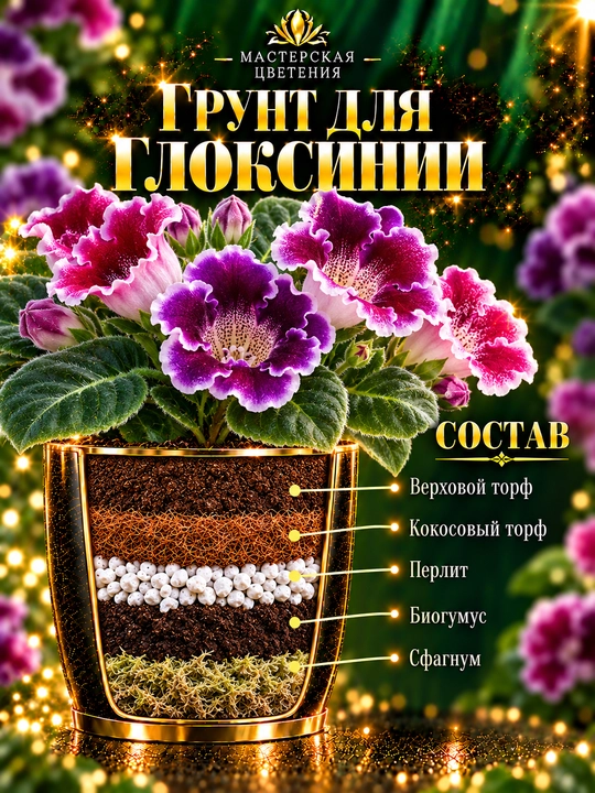 Готовый профессиональный грунт для глоксинии - 