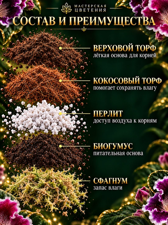Готовый профессиональный грунт для глоксинии
