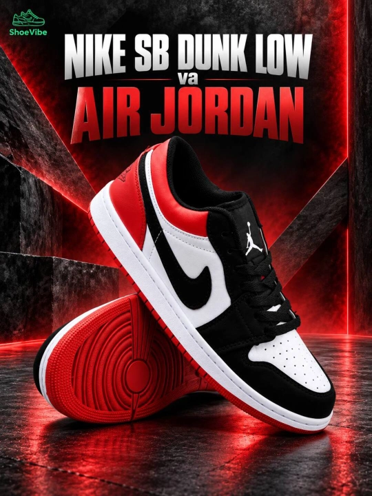NIKE SB DUNK LOW va AIR JORDAN krossovkalari, 36-45 o‘lchamlarda, yoz va kuz uchun - 