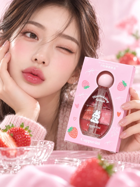 Блеск-желе для губ Cappuvini, 6 оттенков, увлажняющий зеркальный lip gloss
