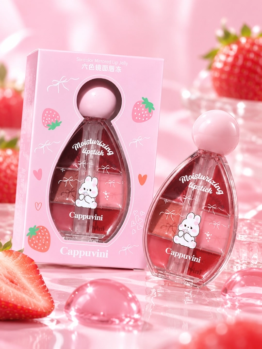 Блеск-желе для губ Cappuvini, 6 оттенков, увлажняющий зеркальный lip gloss