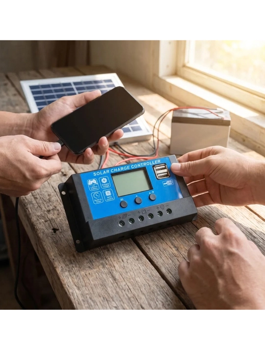 Контроллер для солнечной панели 50 А , 650/1300 Вт , USB, дисплей: LCD