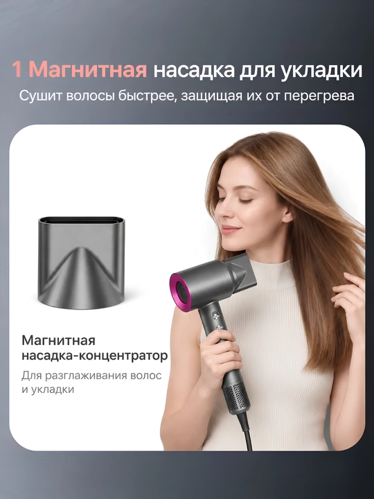 Soch quritgich fen 3000W, devorga o'rnatiladigan