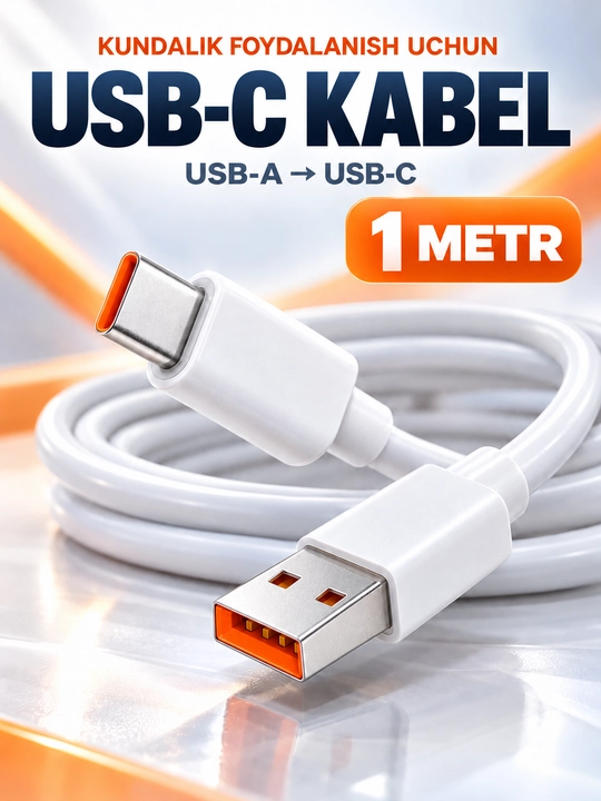 Samsung va Xiaomi Redmi uchun Type-C kabeli bilan 120 Vt 67 Vt 33 Vt tez quvvatlash qurilmasi