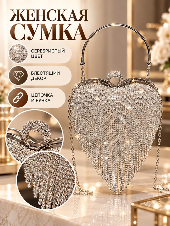 Женская сумка в форме сердца - 