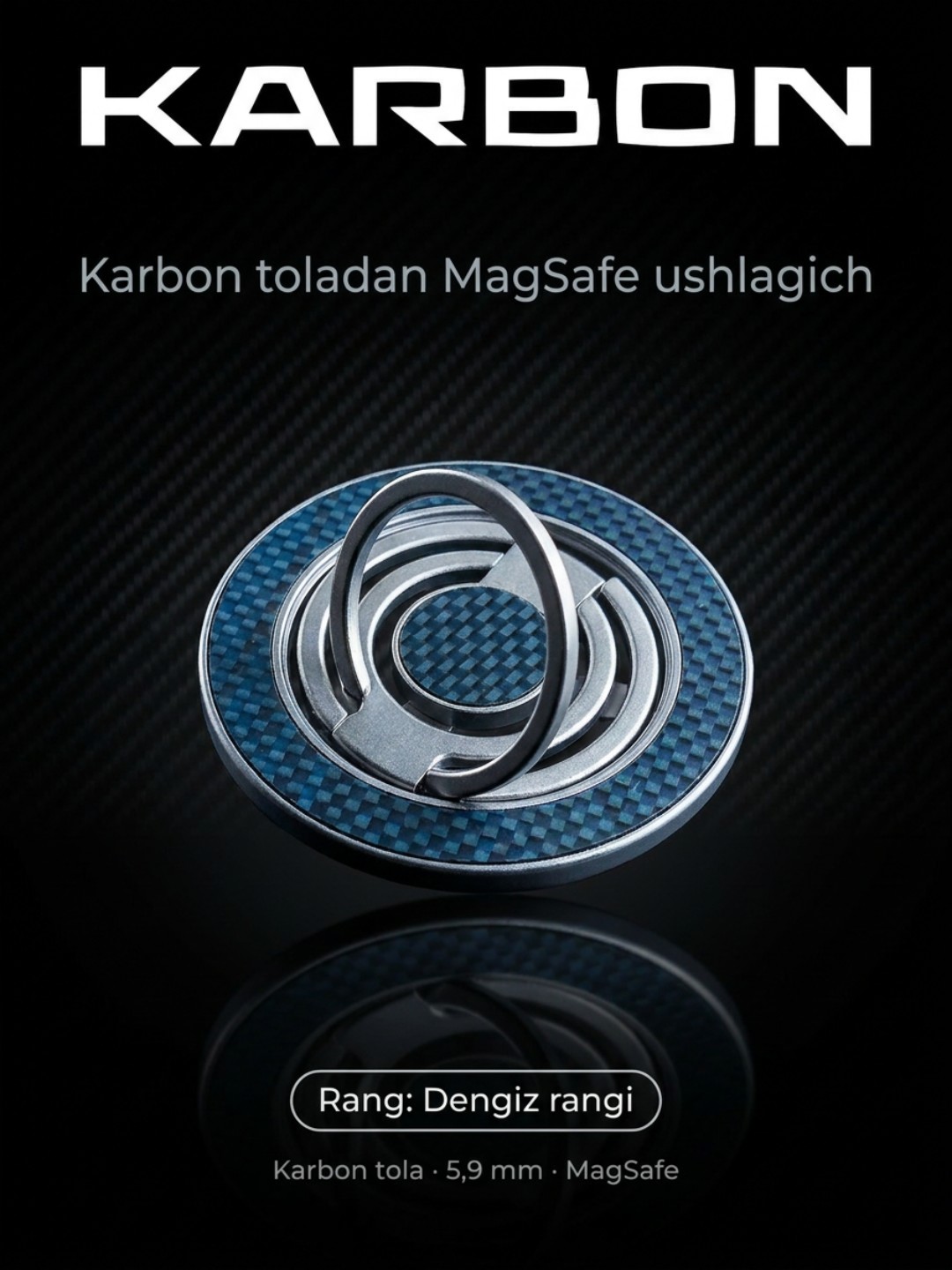 Telefon ushlagichi, Magsafe bilan, magnit halqasi, podstavka - 