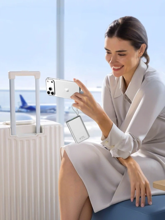 WIWU Power Plus Wi-P092 Power Bank 20000 mAh 45W ichki kabel bilan - 