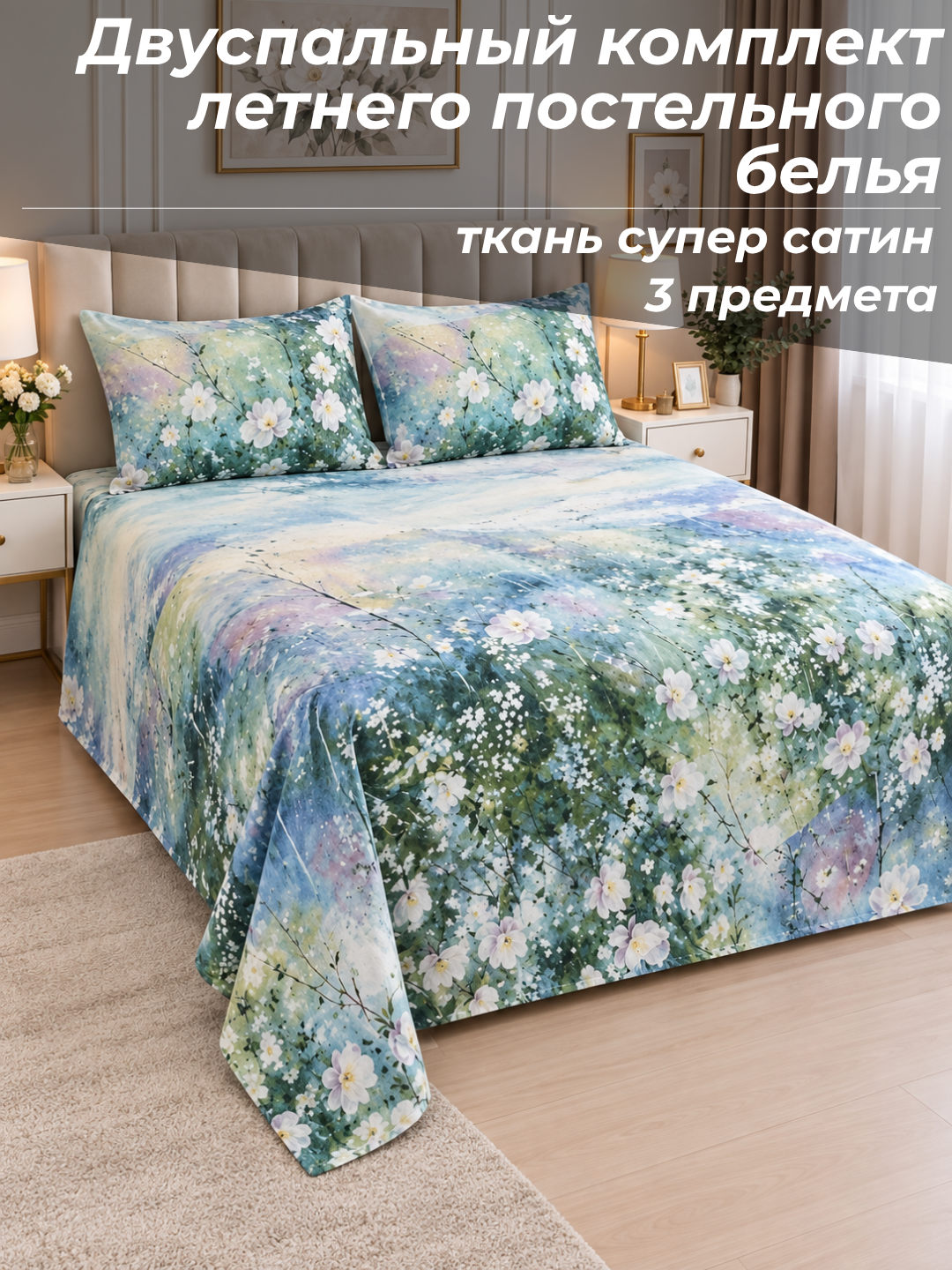 Yozgi choyshablar to‘plami, supersatin, ikki kishilik va bir kishilik to‘plamlar - 