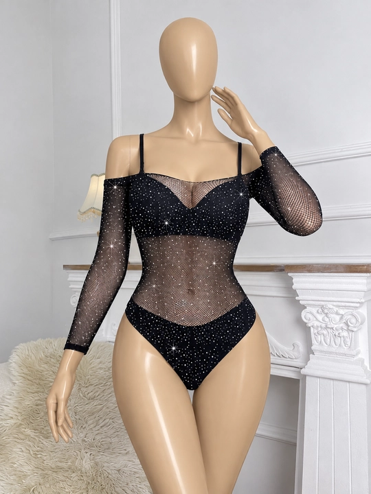 Ayollar ichki kiyimi, bodi, to‘rli tungi ko‘ylak, kombinezon, 18+ yosh, to‘rli bodi - 