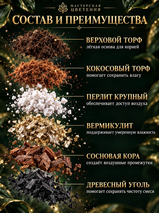 Специально разработанный субстрат для вариегатных декоративно-лиственных растений
