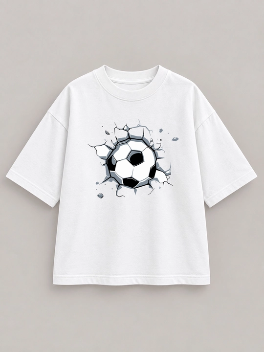 Bolalar uchun bosma naqshli katta o'lchamli futbolka