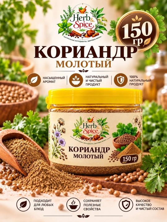 Кориандр молотый