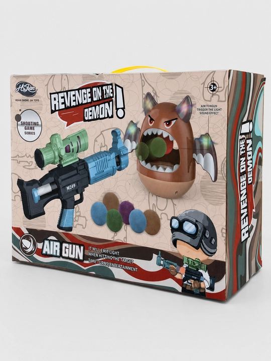 O'yin to'plami Revenge on the Demon HSJia pnevmatik M249 miltiq va nishon bilan