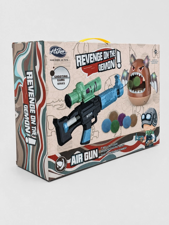 O'yin to'plami Revenge on the Demon HSJia pnevmatik M249 miltiq va nishon bilan
