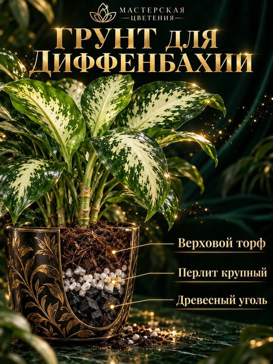 Специально разработанный субстрат для диффенбахии и других декоративно-лиственных растений - 