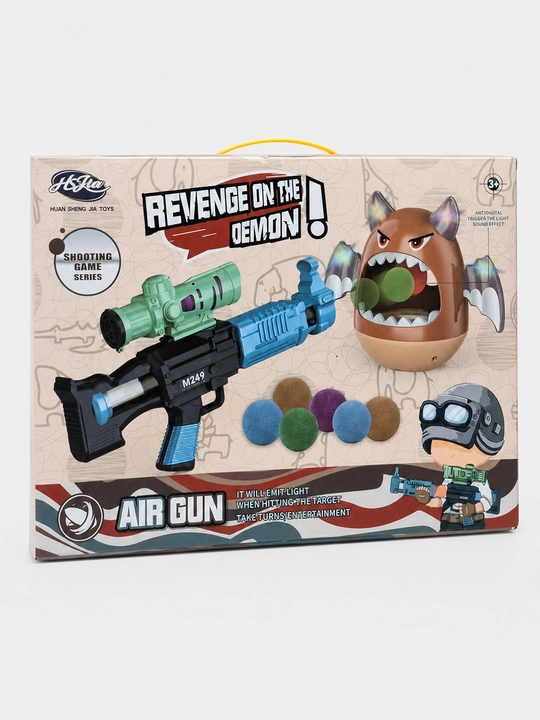 O'yin to'plami Revenge on the Demon HSJia pnevmatik M249 miltiq va nishon bilan
