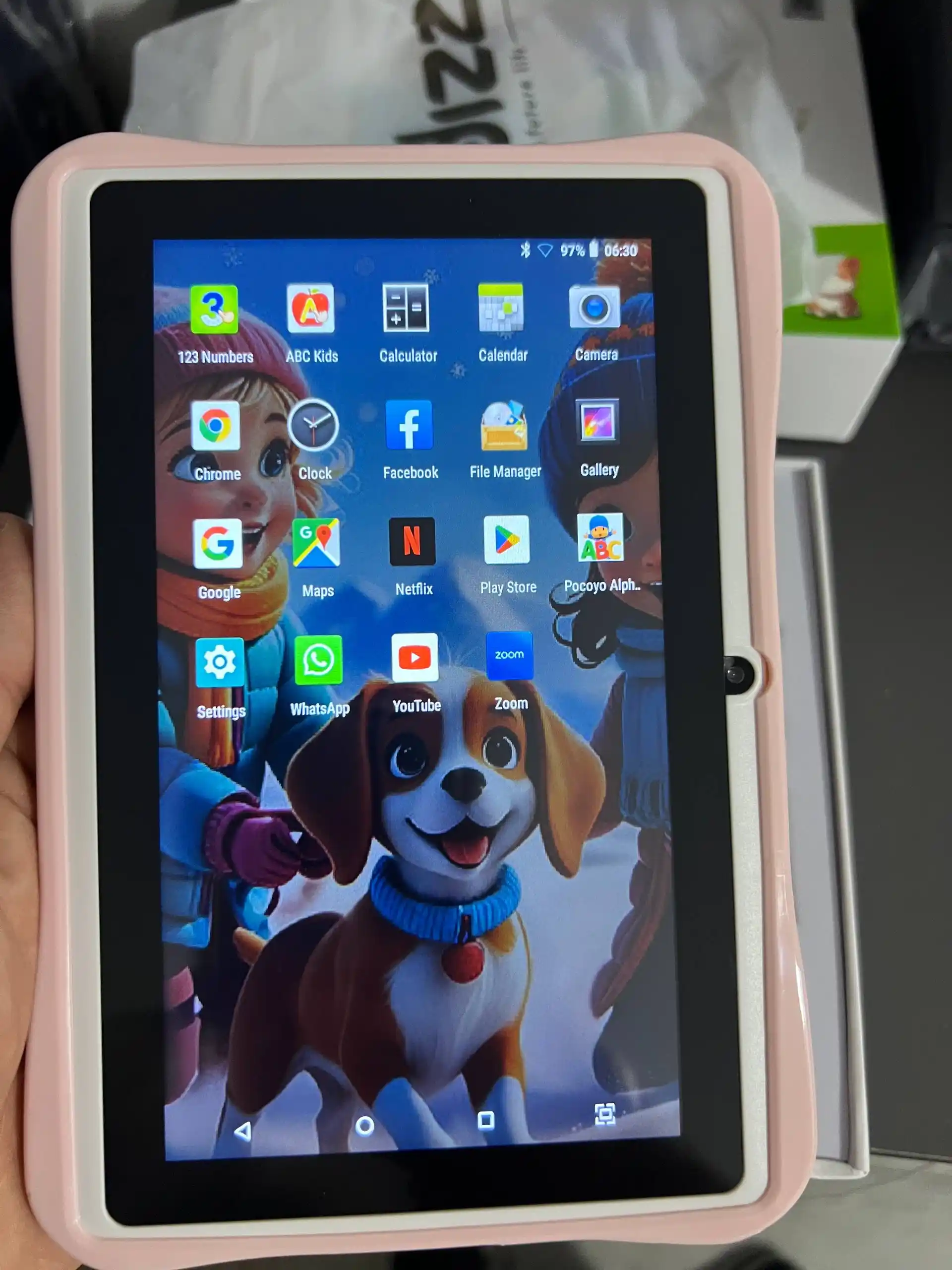 Планшет детский 7" 4/128 ГБ Android 14 Wi-Fi с защитным чехлом