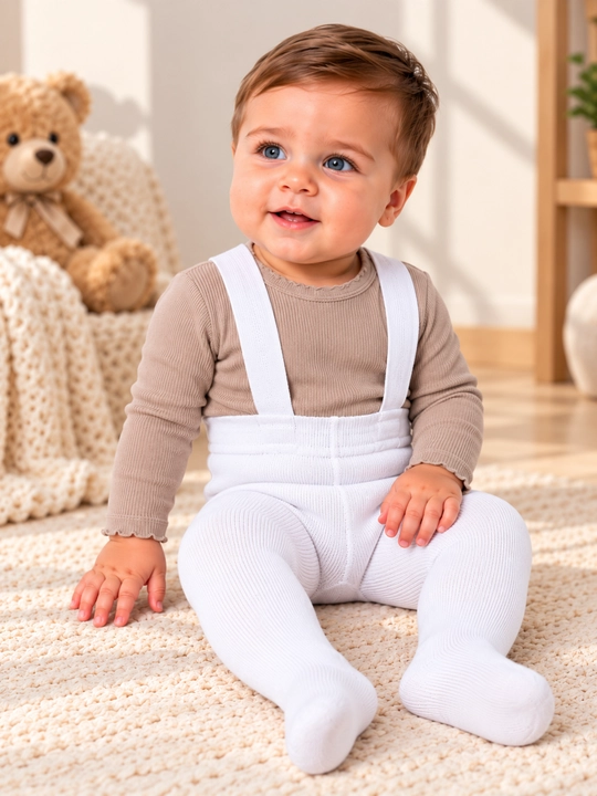 O‘g‘il va qiz bolalar uchun podtyajkali bolalar kolgotkasi, 6 oylikdan 2 yoshgacha